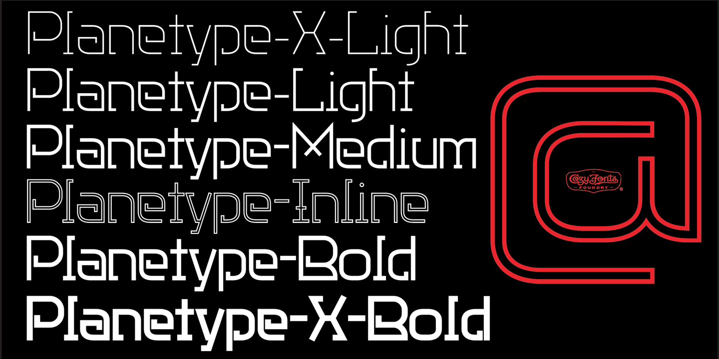 Planetype Bold Font preview
